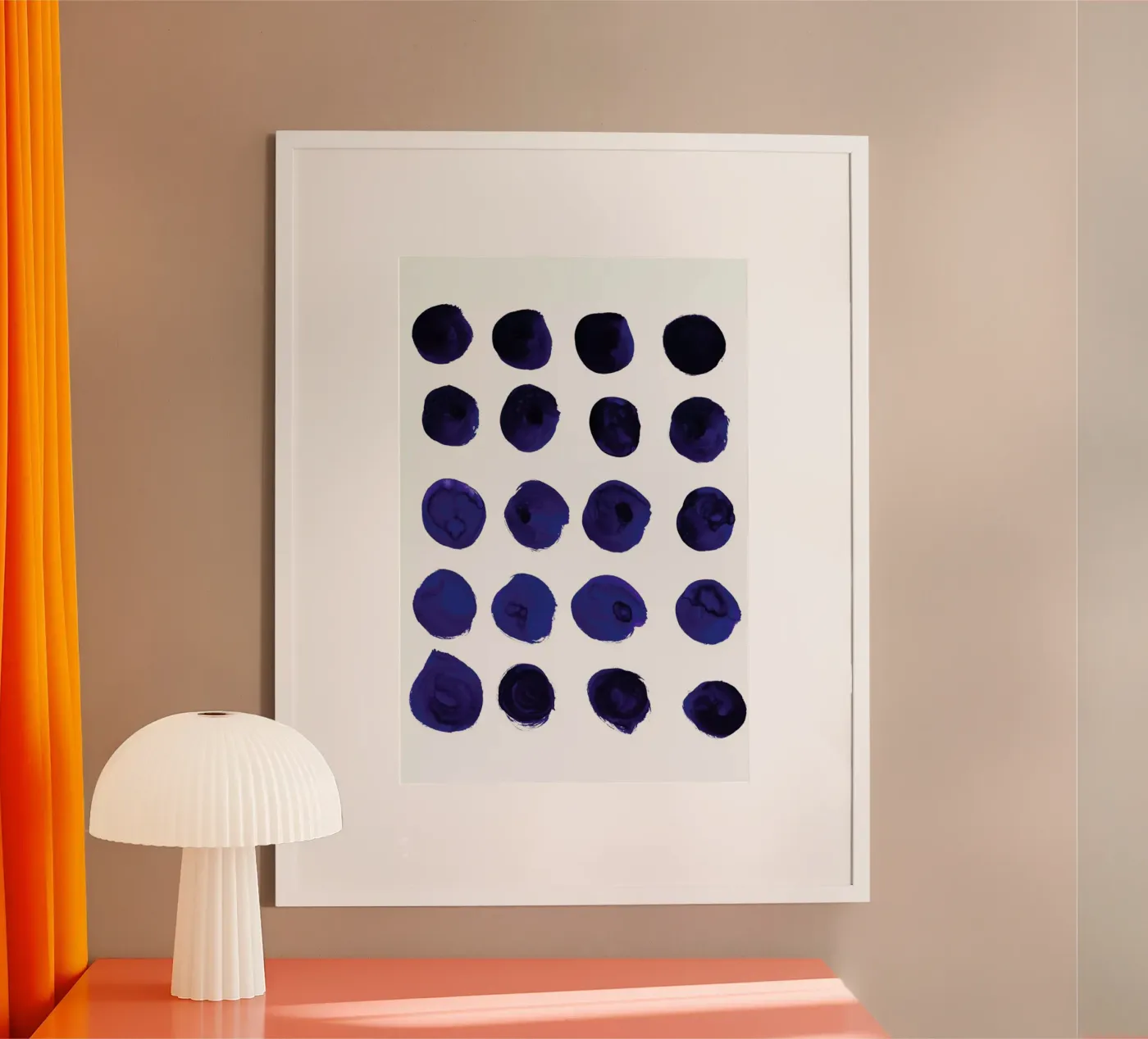 Blue Dots poster by Amy Sia