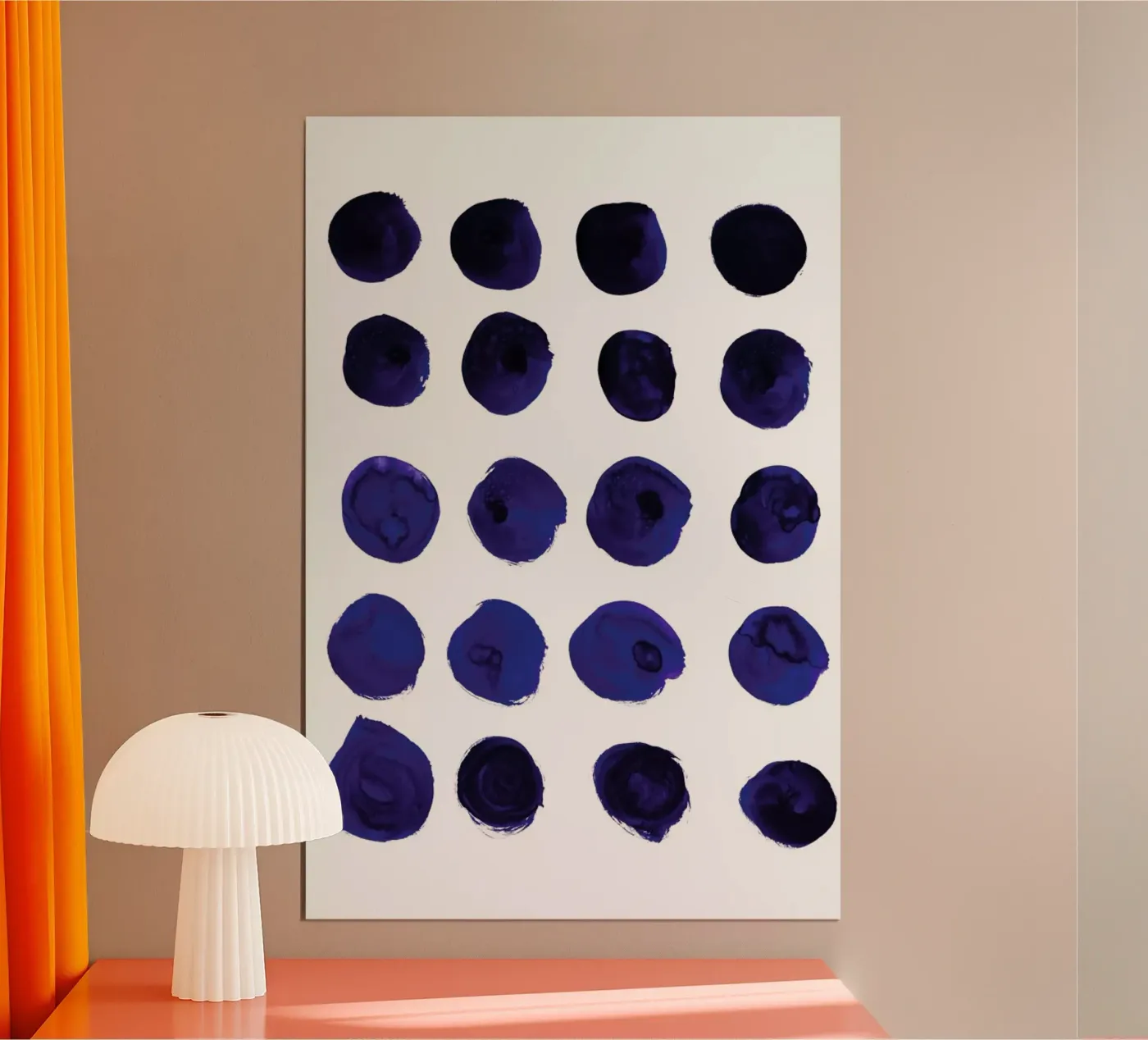 Blue Dots poster by Amy Sia