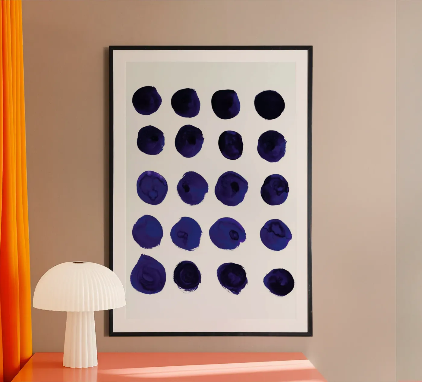Blue Dots poster by Amy Sia