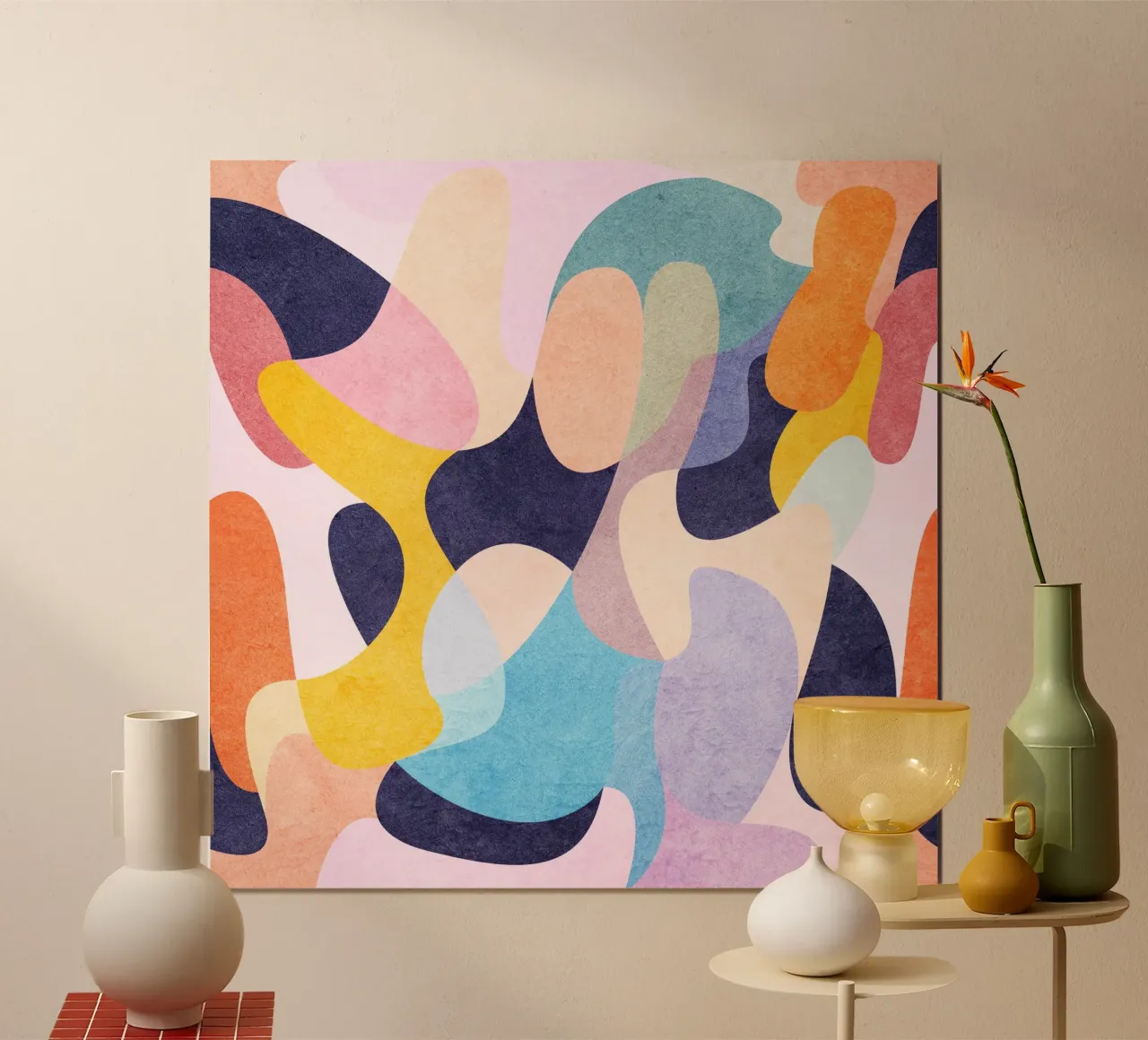 Speelse vormen poster van Abstract 888