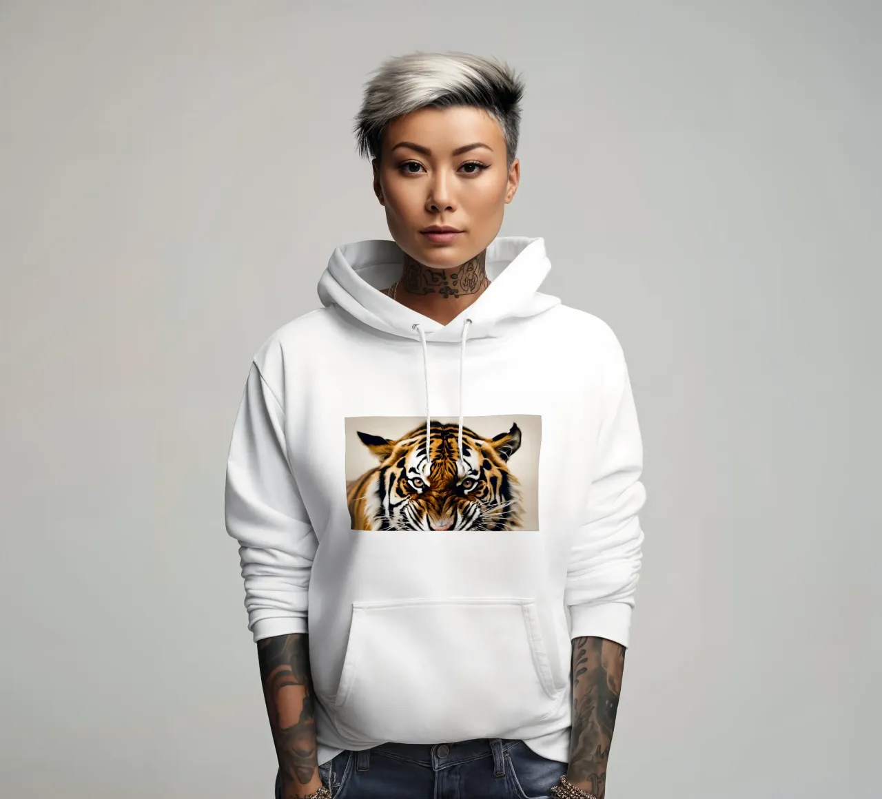 tigre 1 felpa con cappuccio da Rezh creations