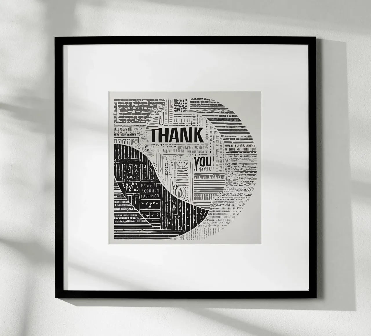 merci 1 poster con telaio in legno da Rezh creations