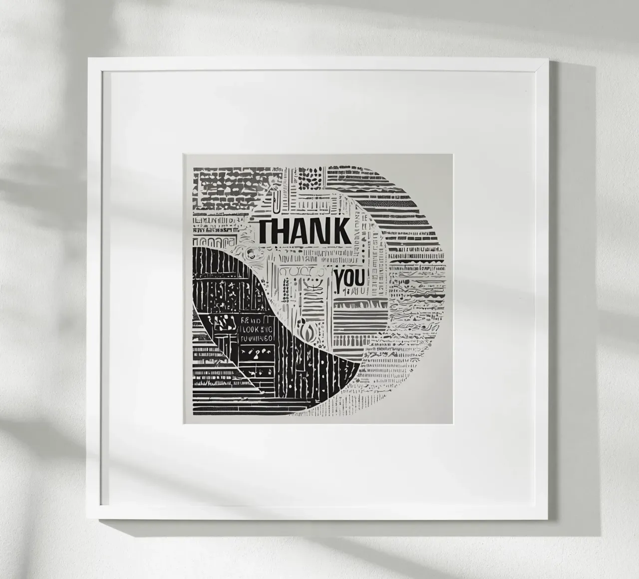 merci 1 poster con telaio in legno da Rezh creations
