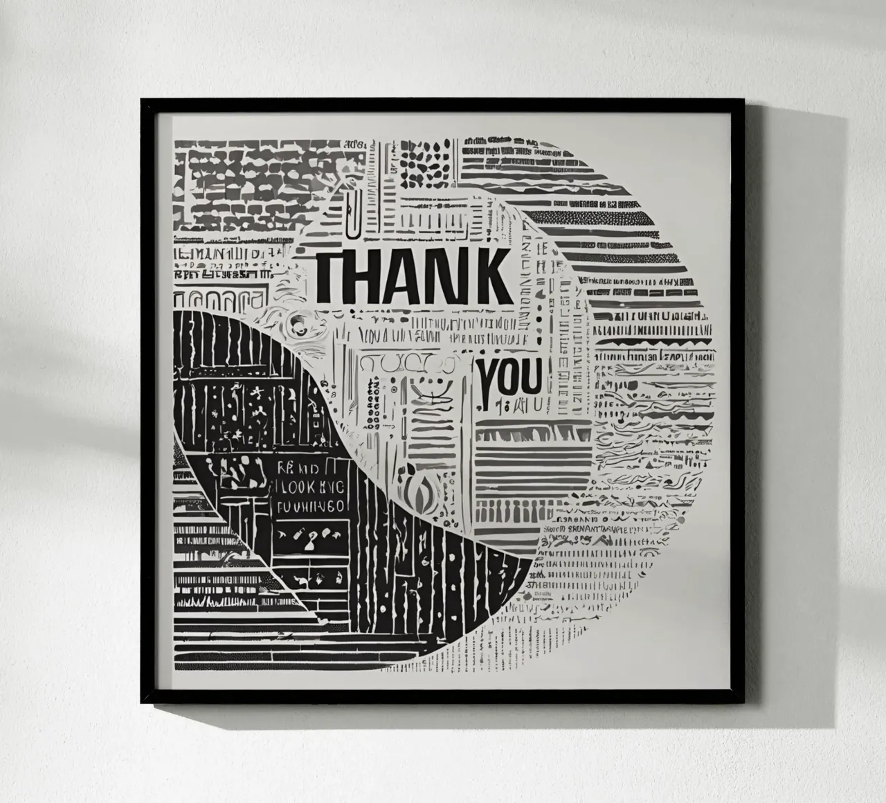 merci 1 poster con telaio in legno da Rezh creations