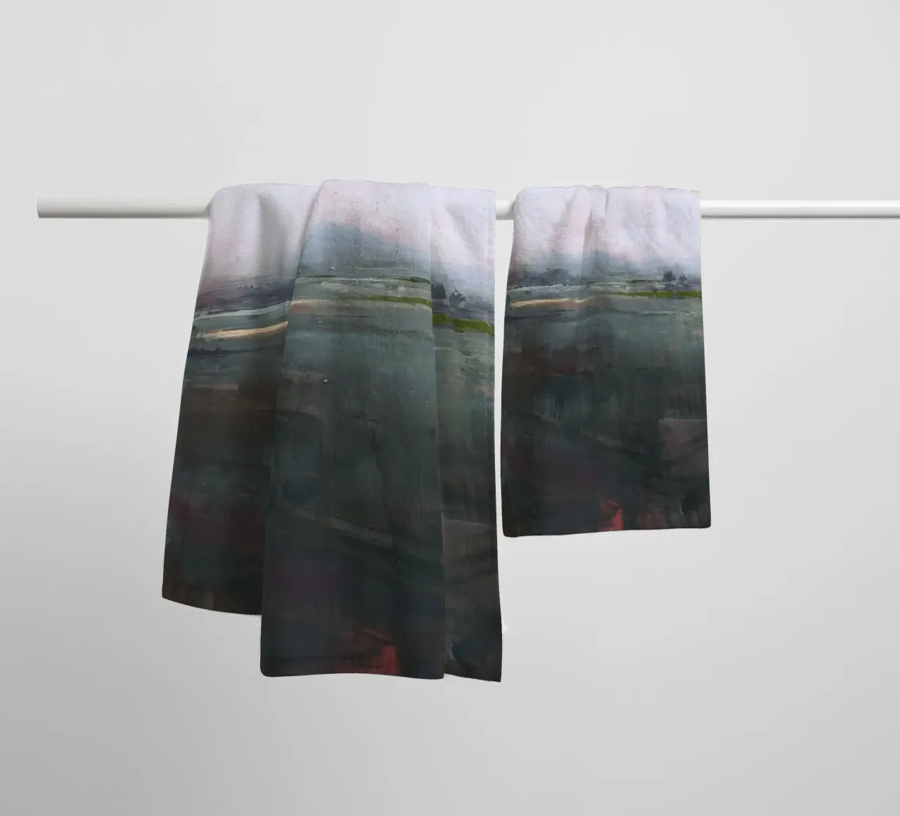 "Land" Abstract landscape towel by Eduard Warkentin Art