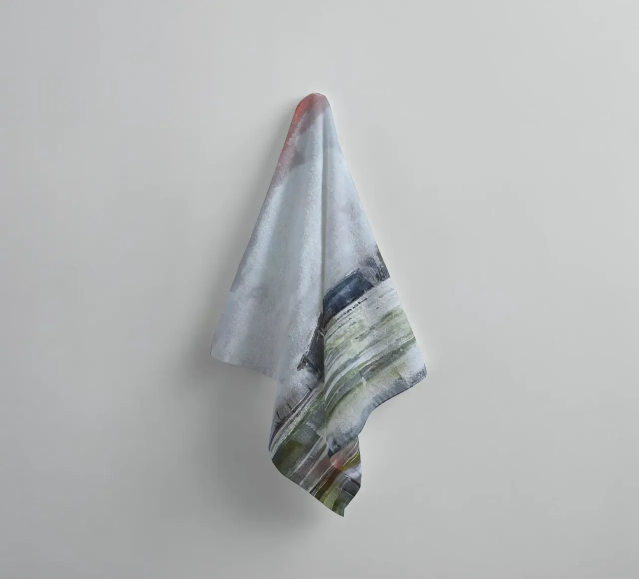 "The Barn" Abstract landscape towel by Eduard Warkentin Art