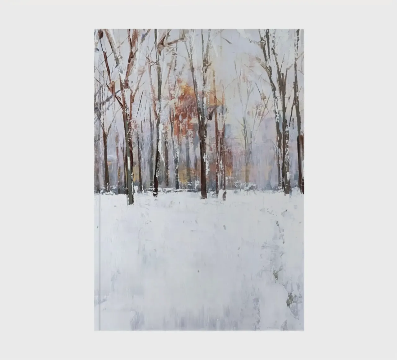 "Winter in the park" Abstract winter landscape notebook by Eduard Warkentin Art