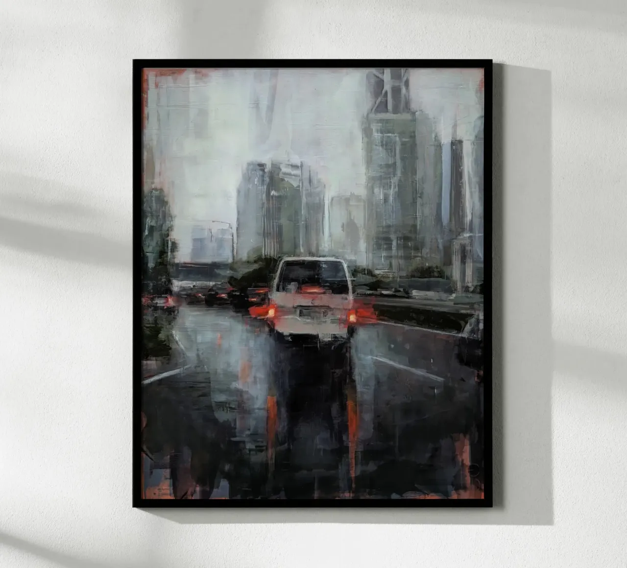 "Rain in KL 01" Cityscape Malerei carta hahnemühle da Eduard Warkentin Art