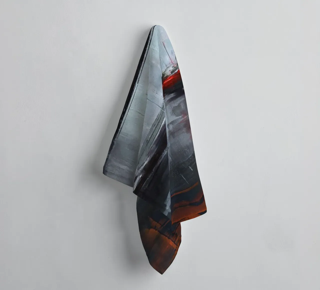 "Rain in KL 02" Urbane Malerei Handtuch von Eduard Warkentin Art