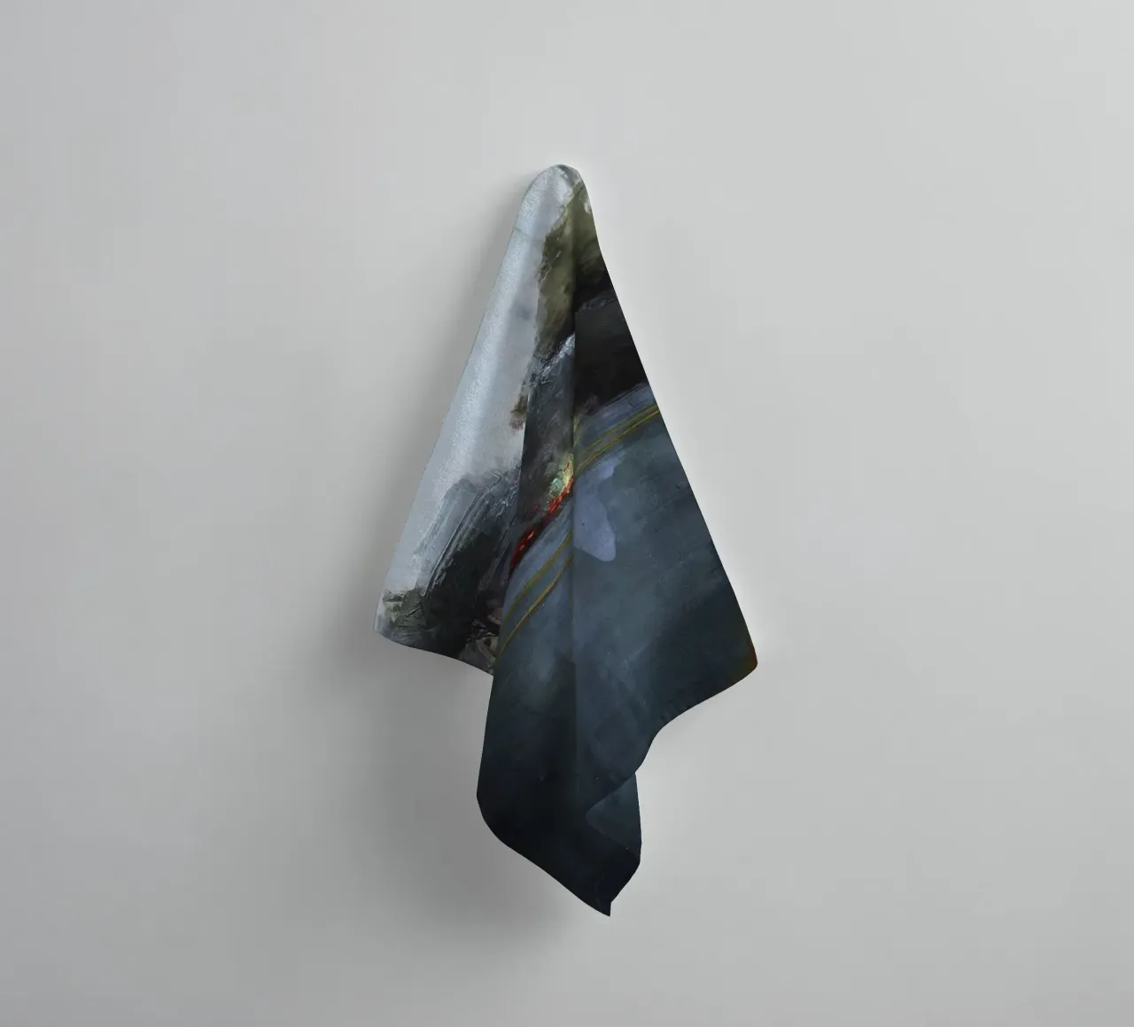 "Rain in KL 04" Abstract city view in the rain towel by Eduard Warkentin Art