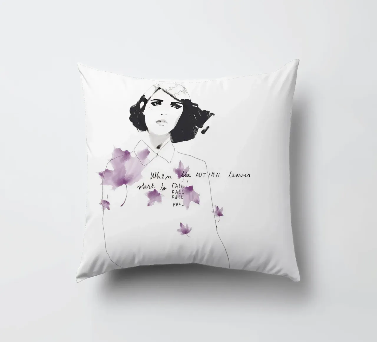 When The Autumn Leaves Start To Fall decorative cushion by Manuel Rebollo