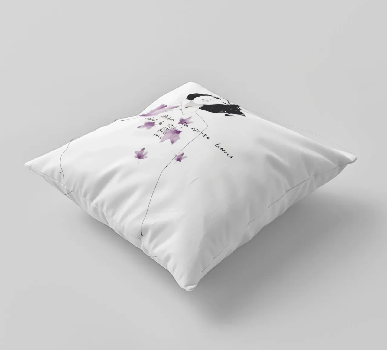 When The Autumn Leaves Start To Fall decorative cushion by Manuel Rebollo