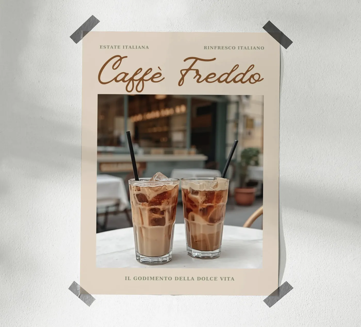 Caffé Freddo poster by Ohkimiko