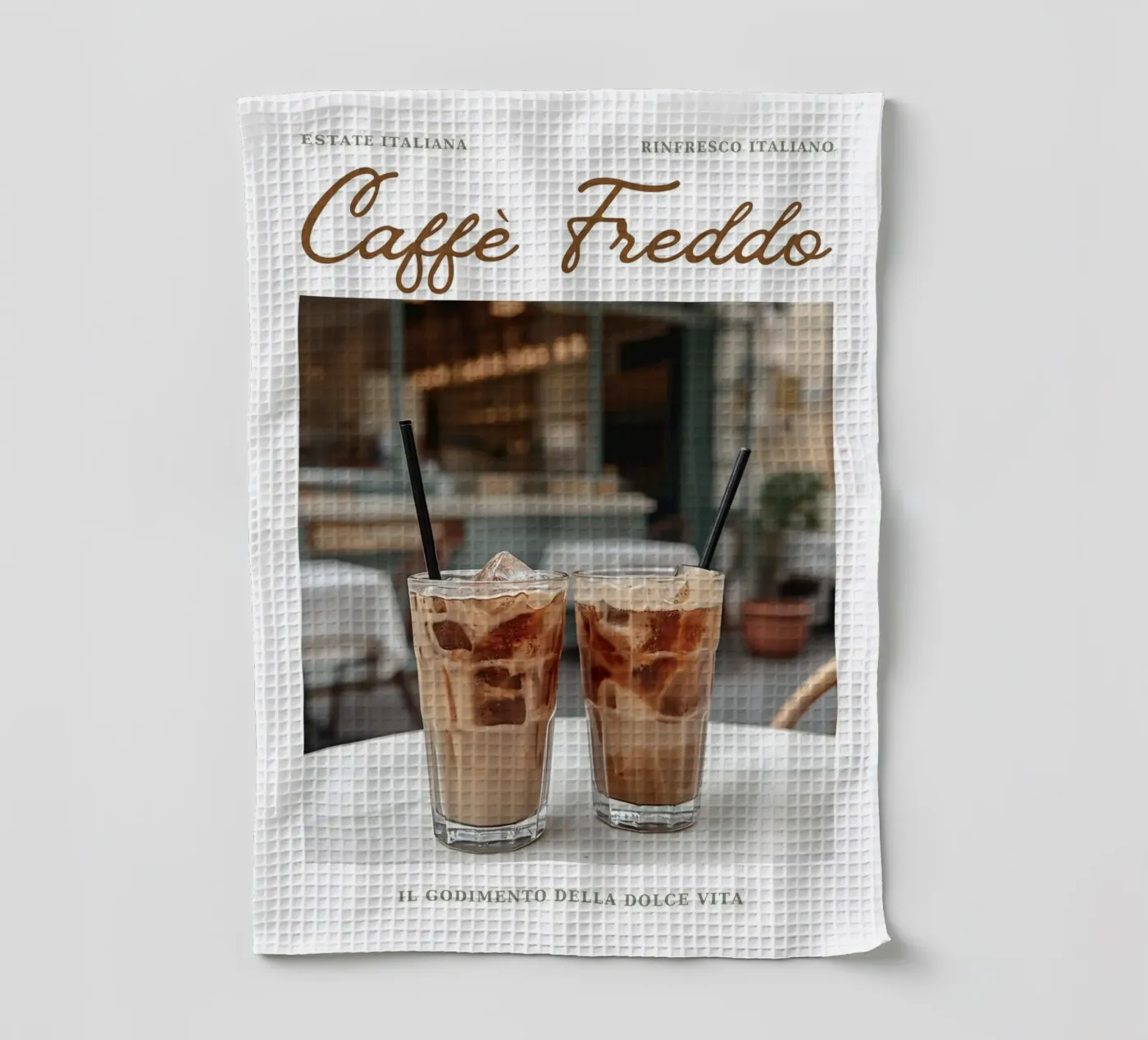 Caffé Freddo Geschirrtuch von Ohkimiko