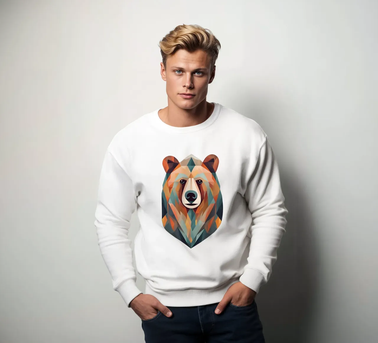 "Orso mistico" felpa da DesignArt