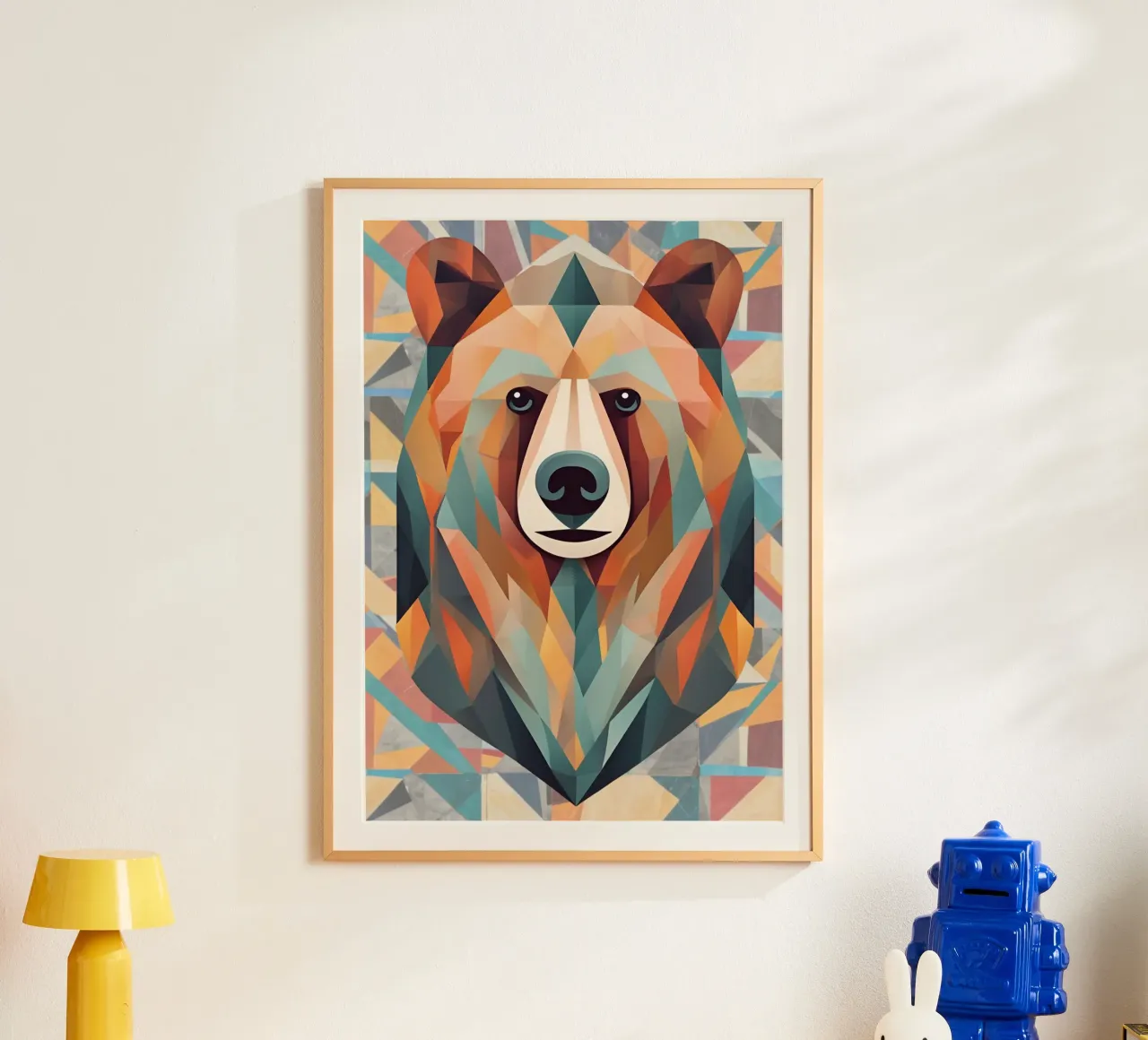 "Mystic Bear" poster with plastic frame by DesignArt
