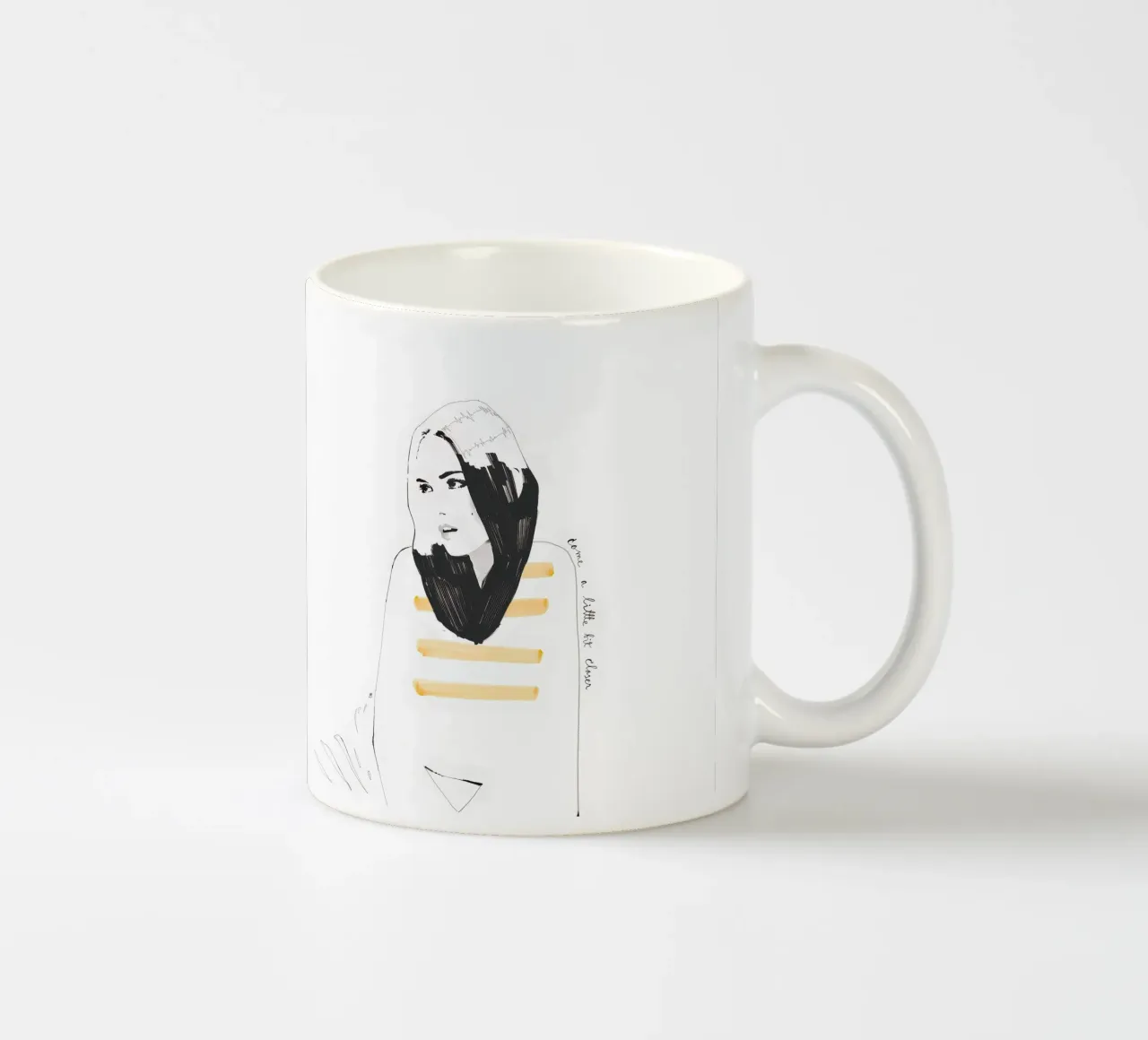 Come A Little Bit Closer tazza in ceramica da Manuel Rebollo