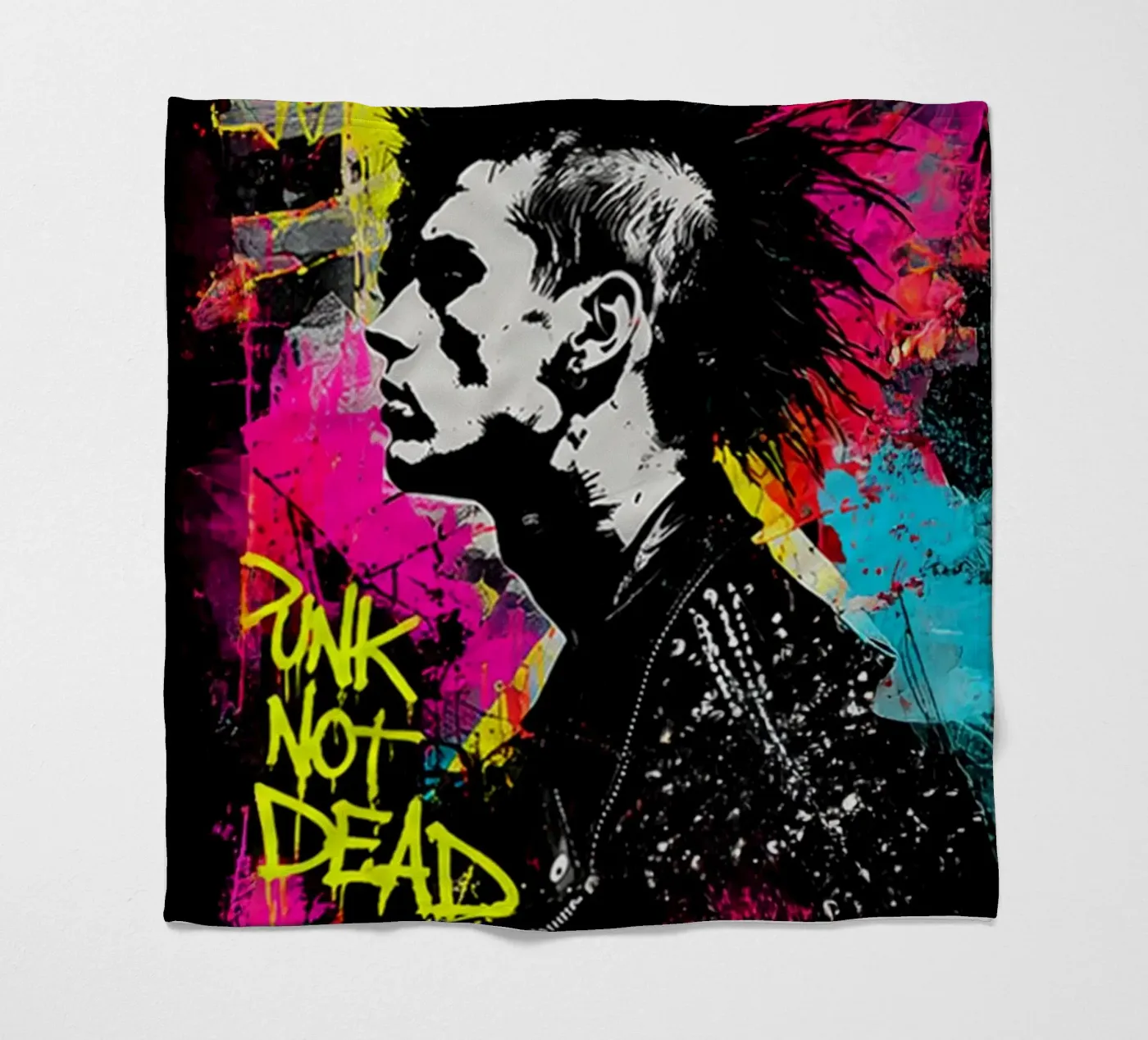 Punk Fleecedecke von Flo Klein Gallery