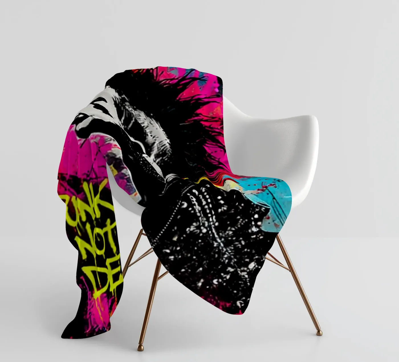 Punk Fleecedecke von Flo Klein Gallery