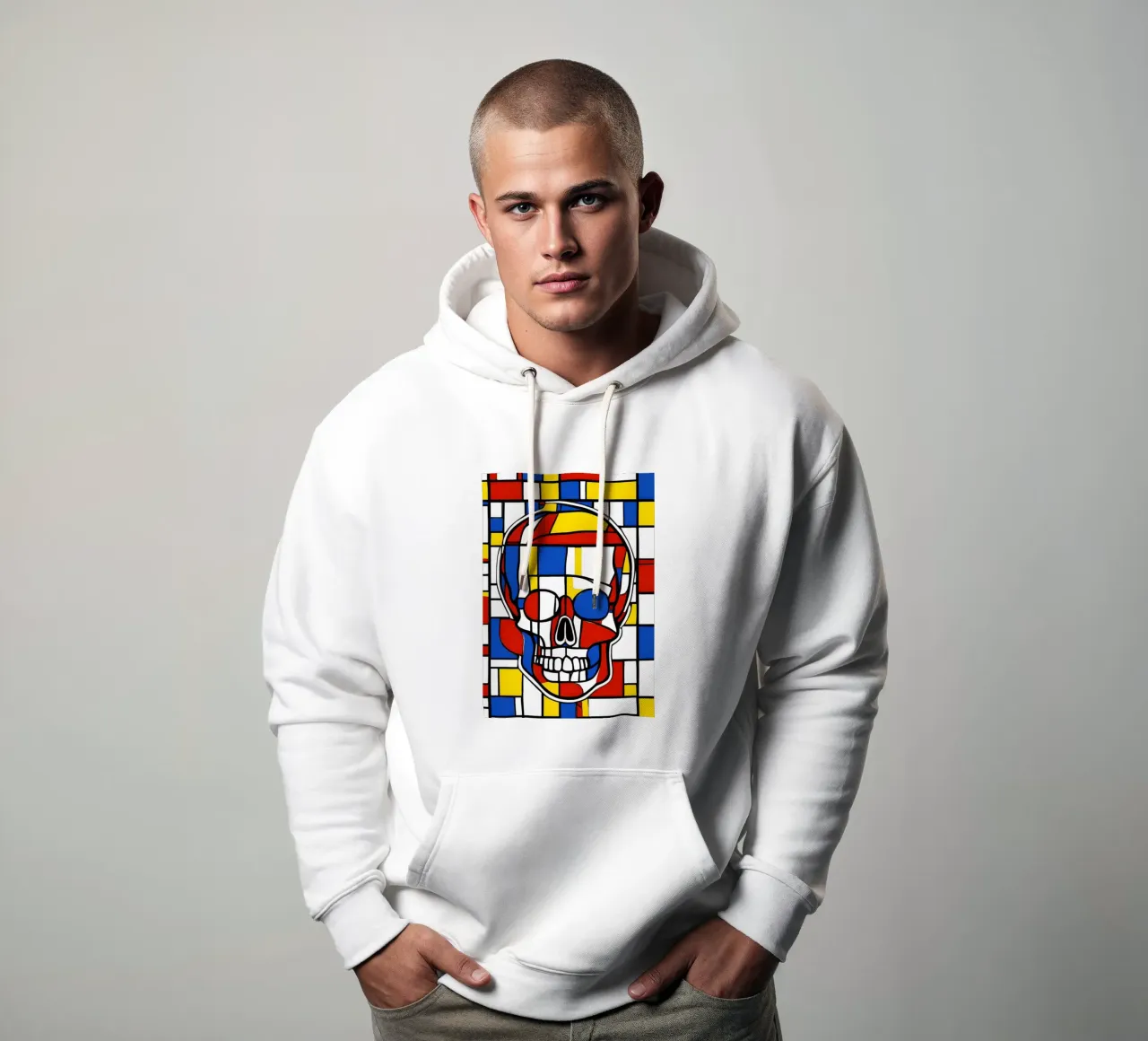 teschio e ossa incrociate pop felpa con cappuccio da Rezh creations