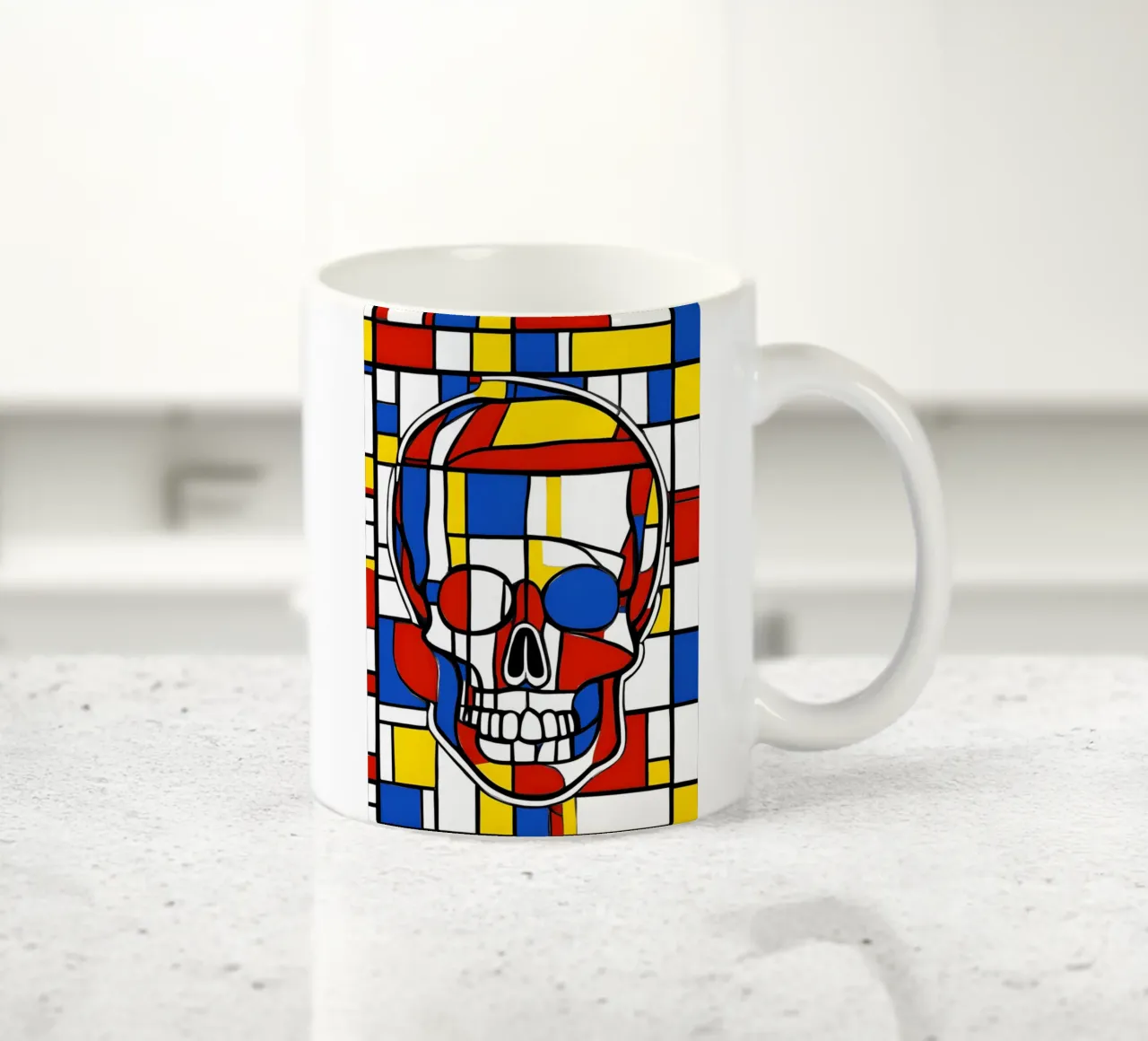 teschio e ossa incrociate pop tazza in ceramica da Rezh creations