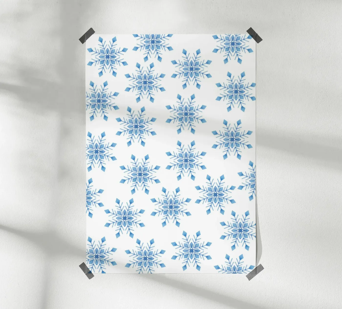 Snowflakes pattern Poster von Happypatterns