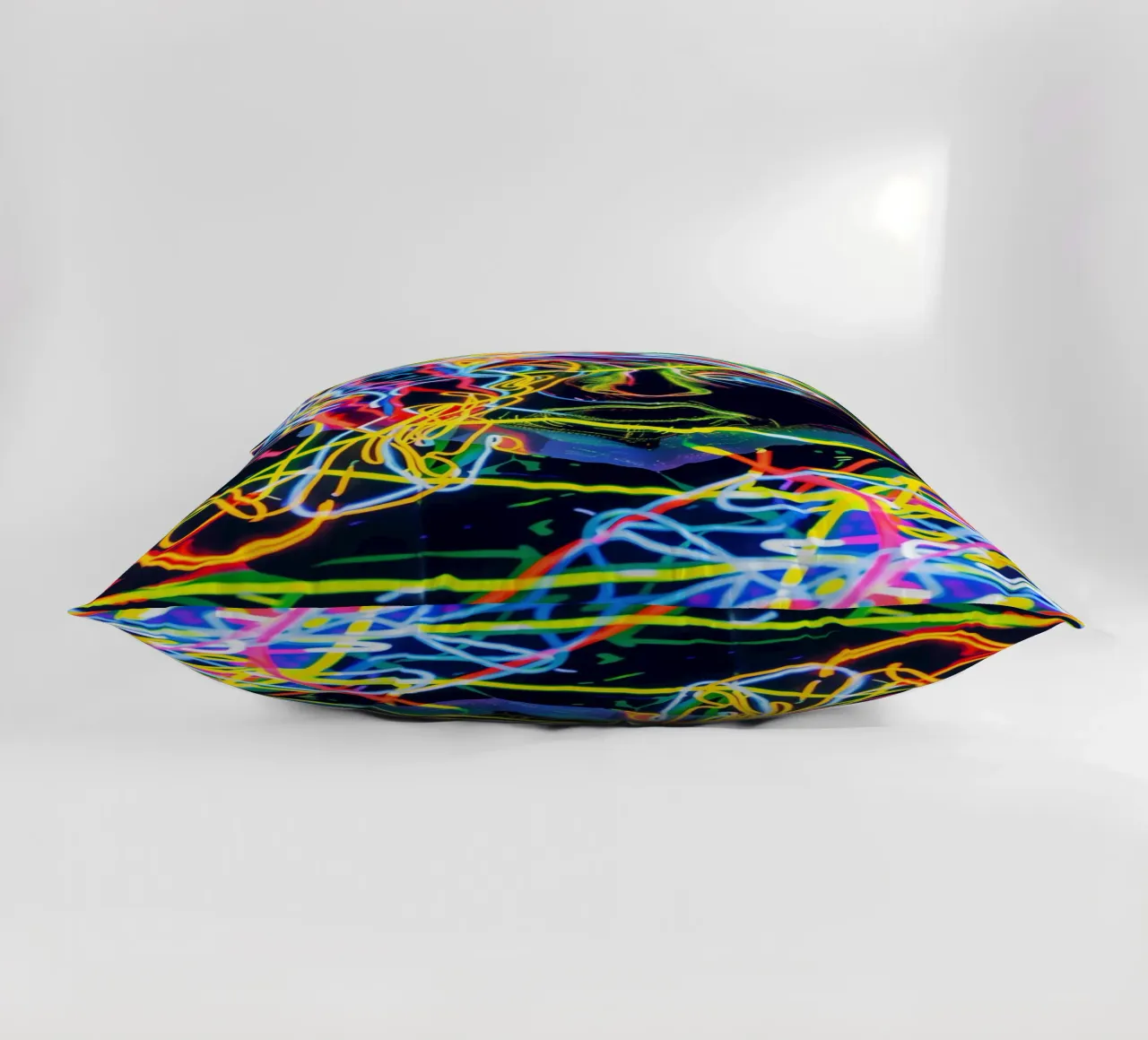 Neon-Art Action Painting Portrait cuscino da Autofocus