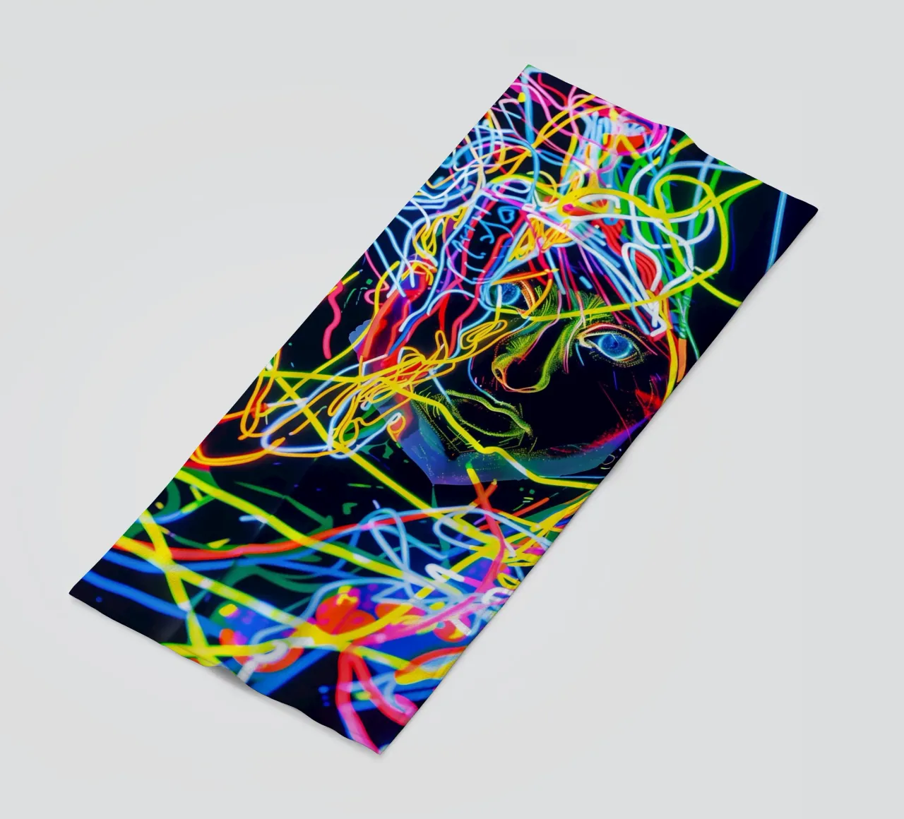 Neon-Art Action Painting Portrait telo mare da Autofocus