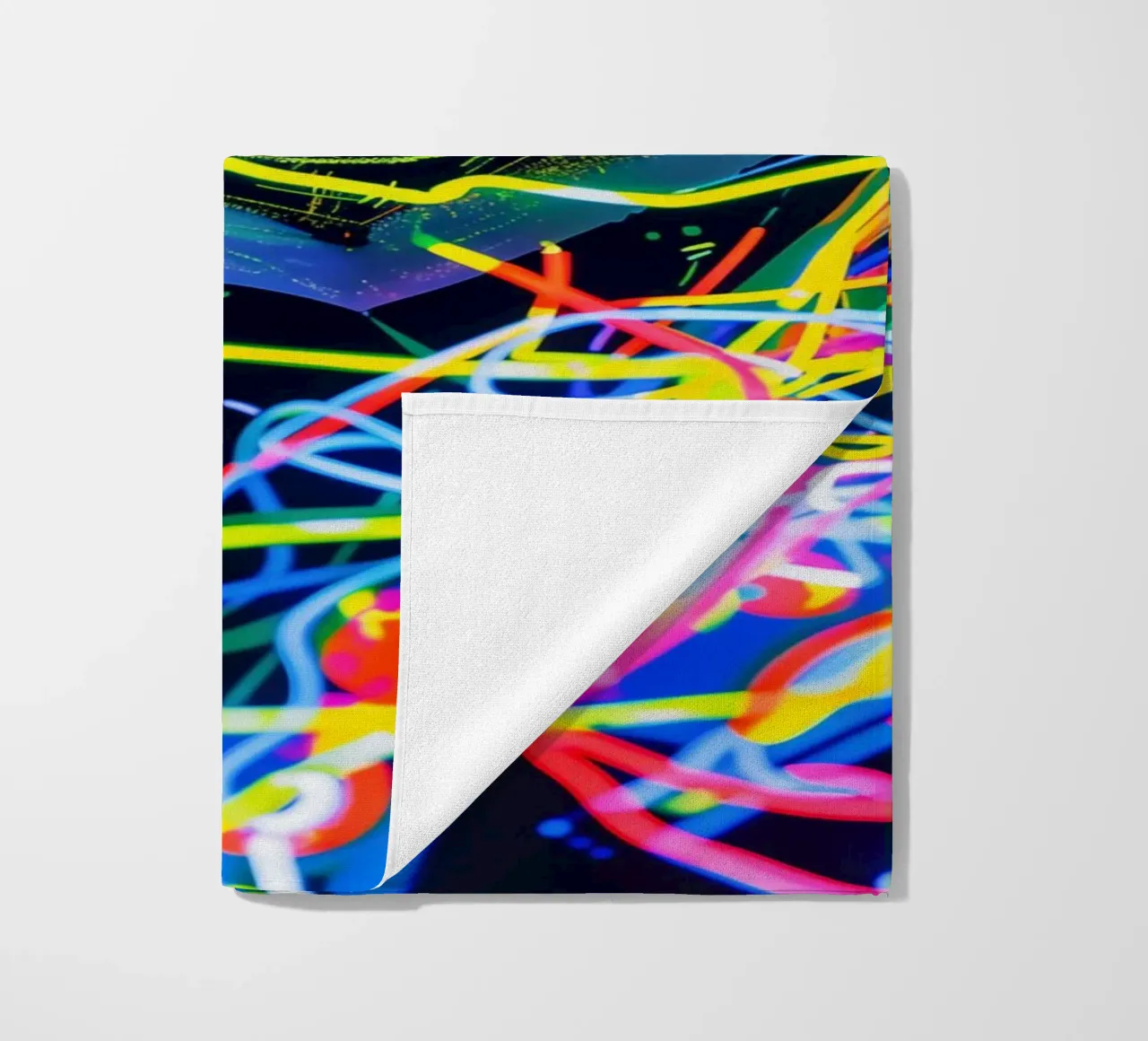 Neon-Art Action Painting Portrait telo mare da Autofocus
