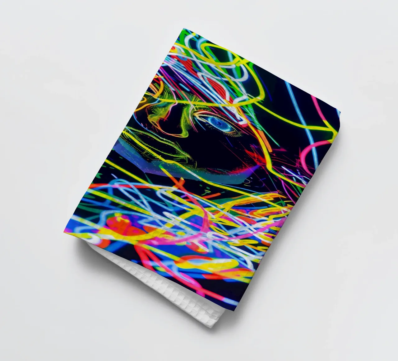 Neon-Art Action Painting Portrait canovaccio da cucina da Autofocus
