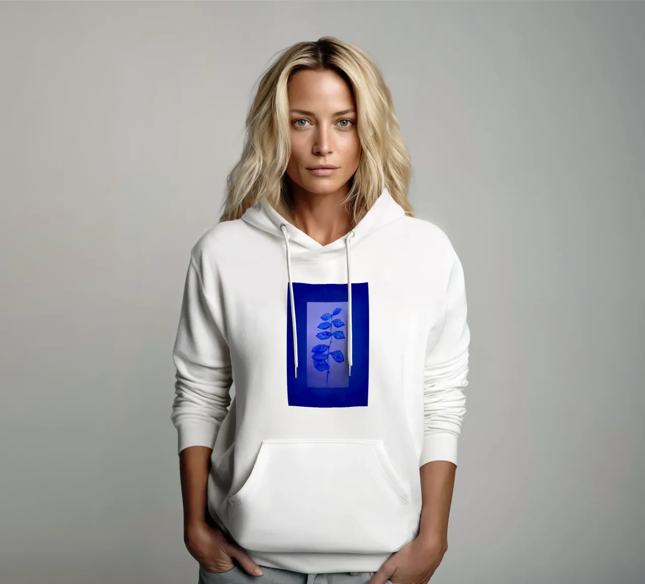 Blu e blu felpa con cappuccio da Teresa André