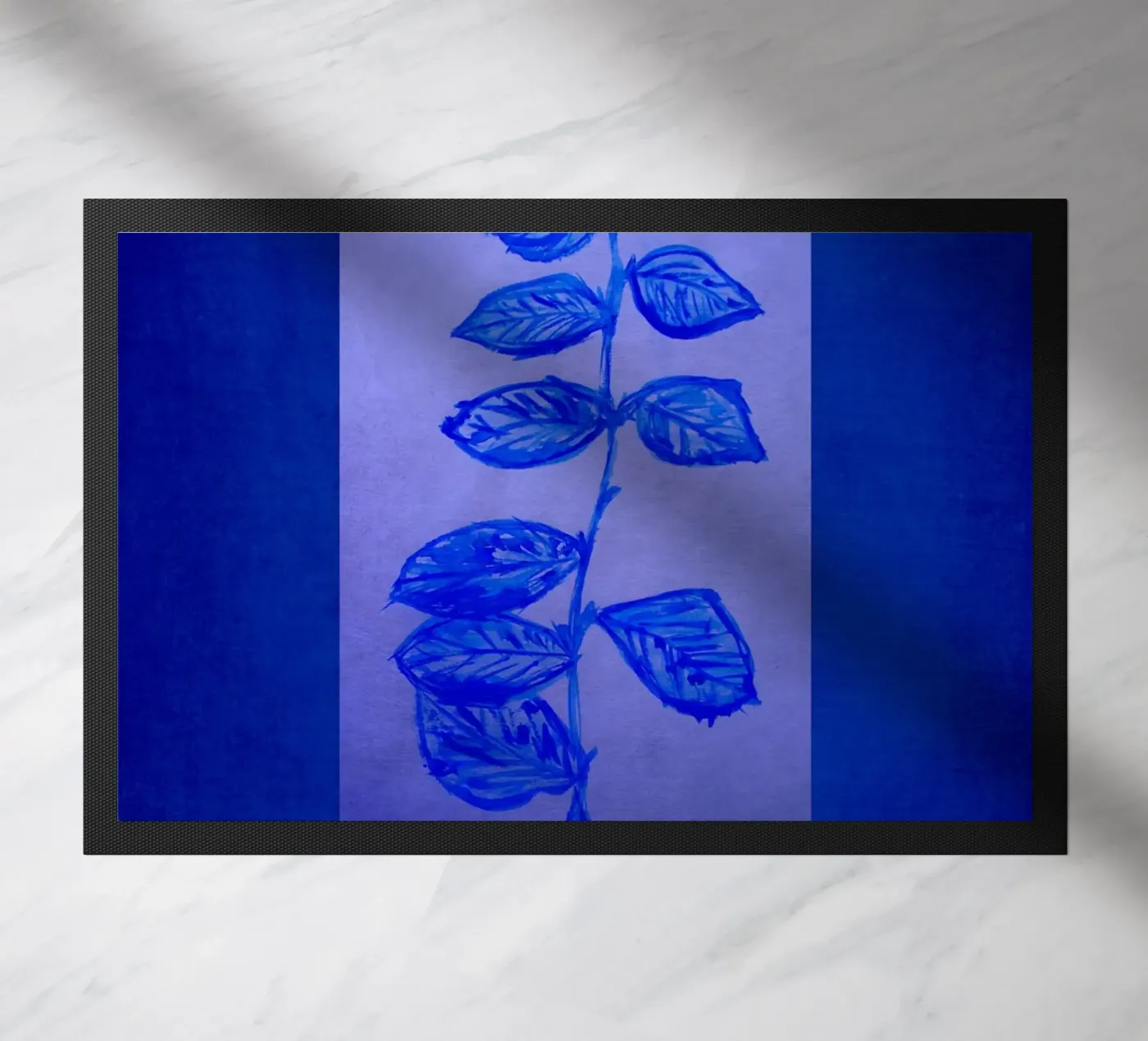 Blue and blue paillasson de Teresa André