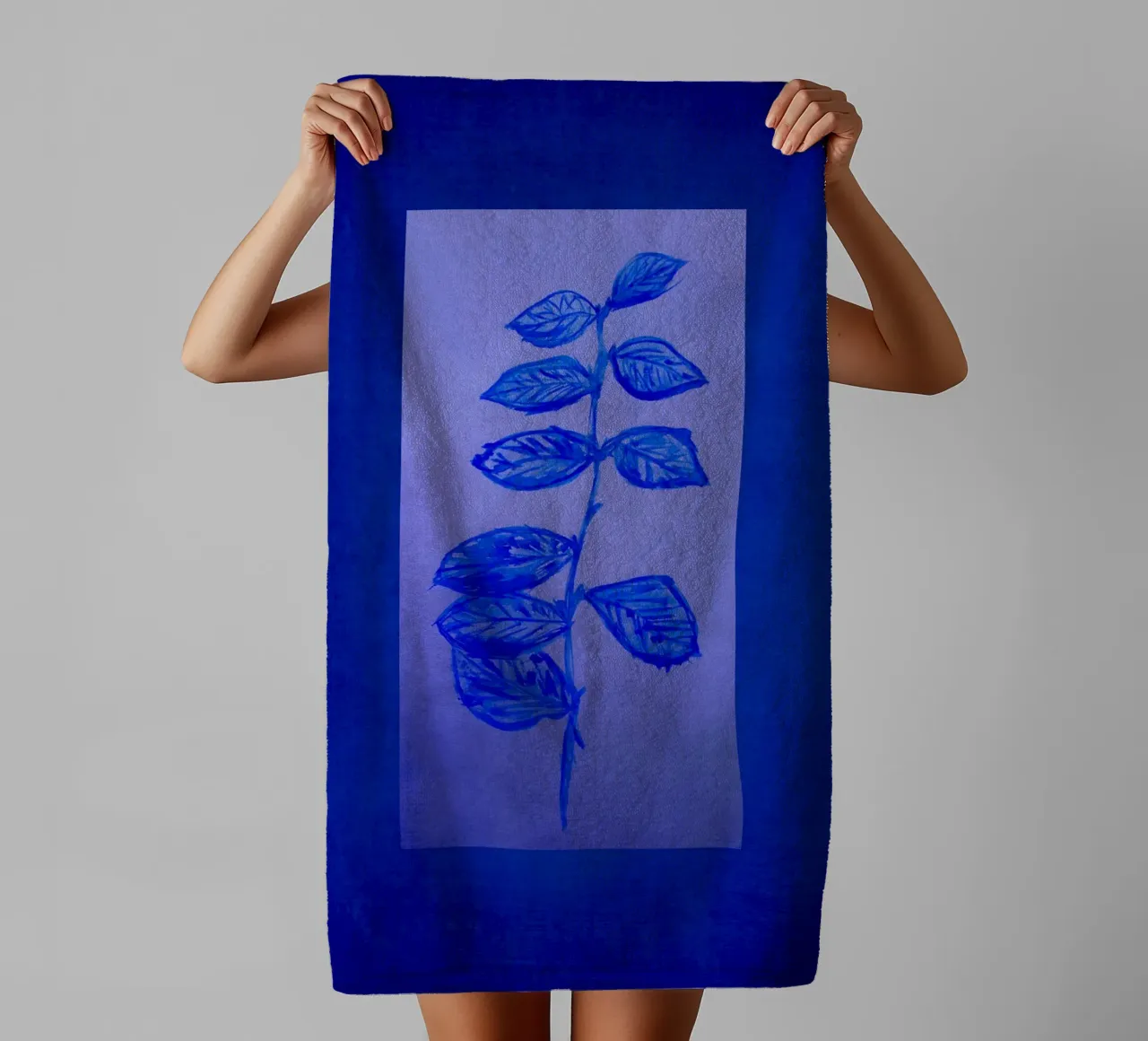 Blu e blu asciugamano da bagno da Teresa André