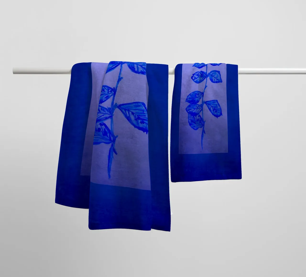 Blu e blu asciugamano da bagno da Teresa André