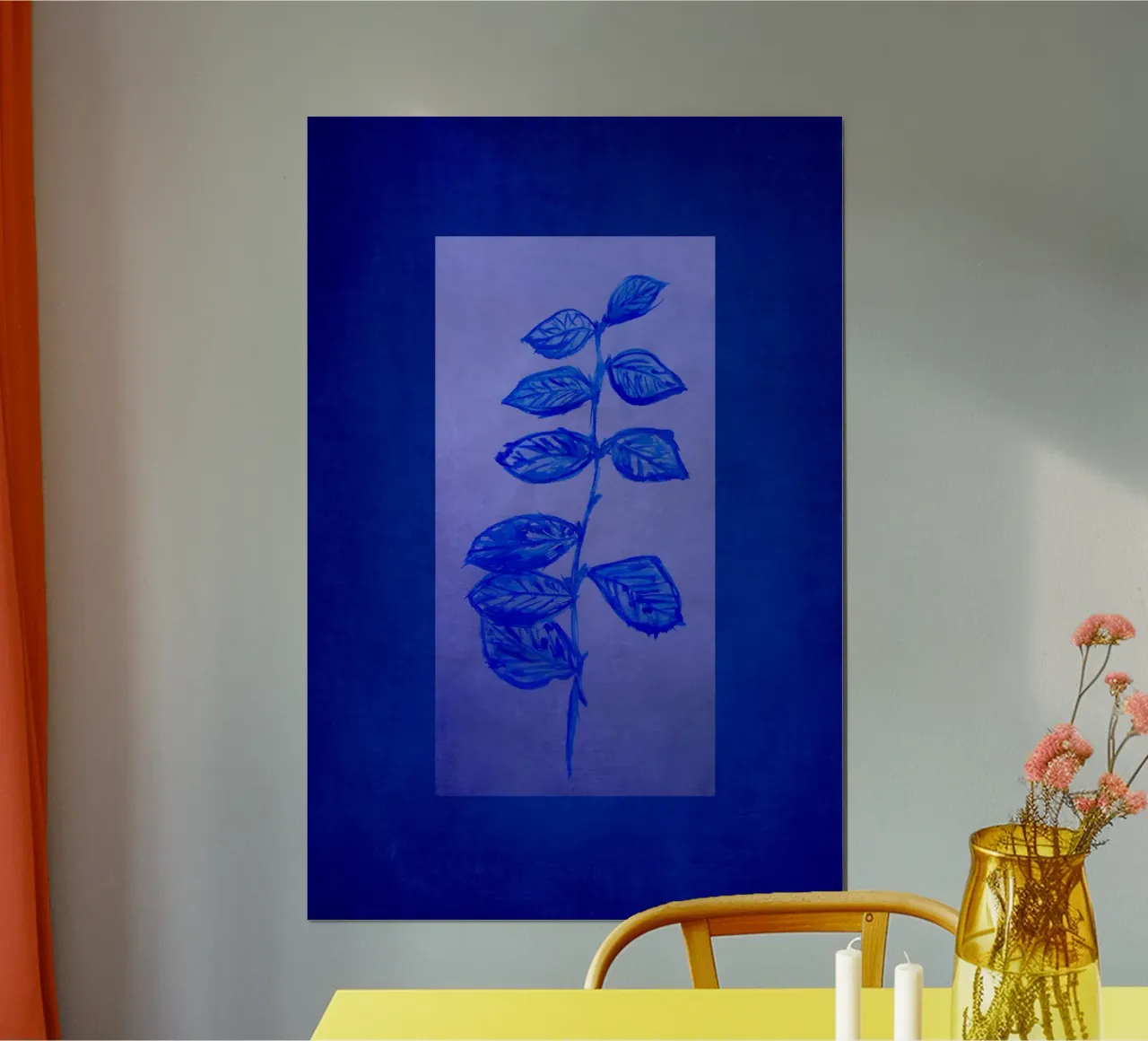 Blu e blu poster con telaio in alluminio da Teresa André