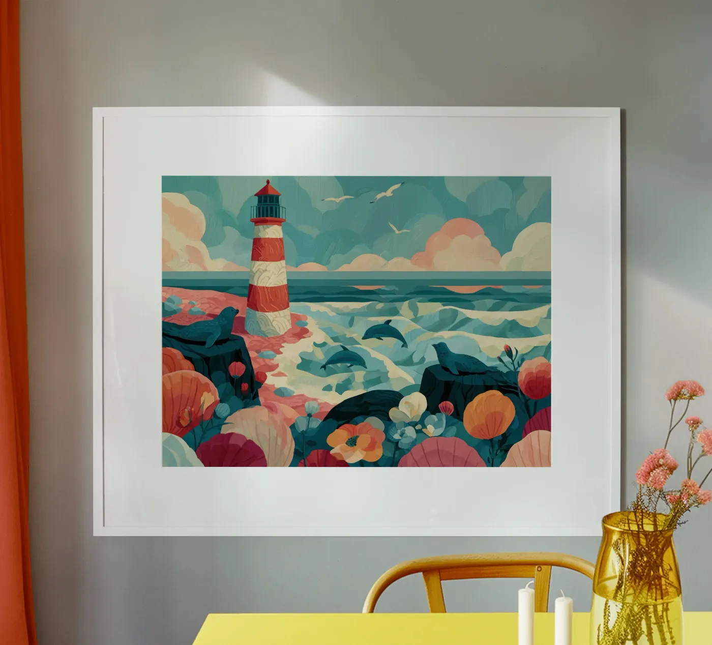 Lighthouse Lagoon poster by Kiki