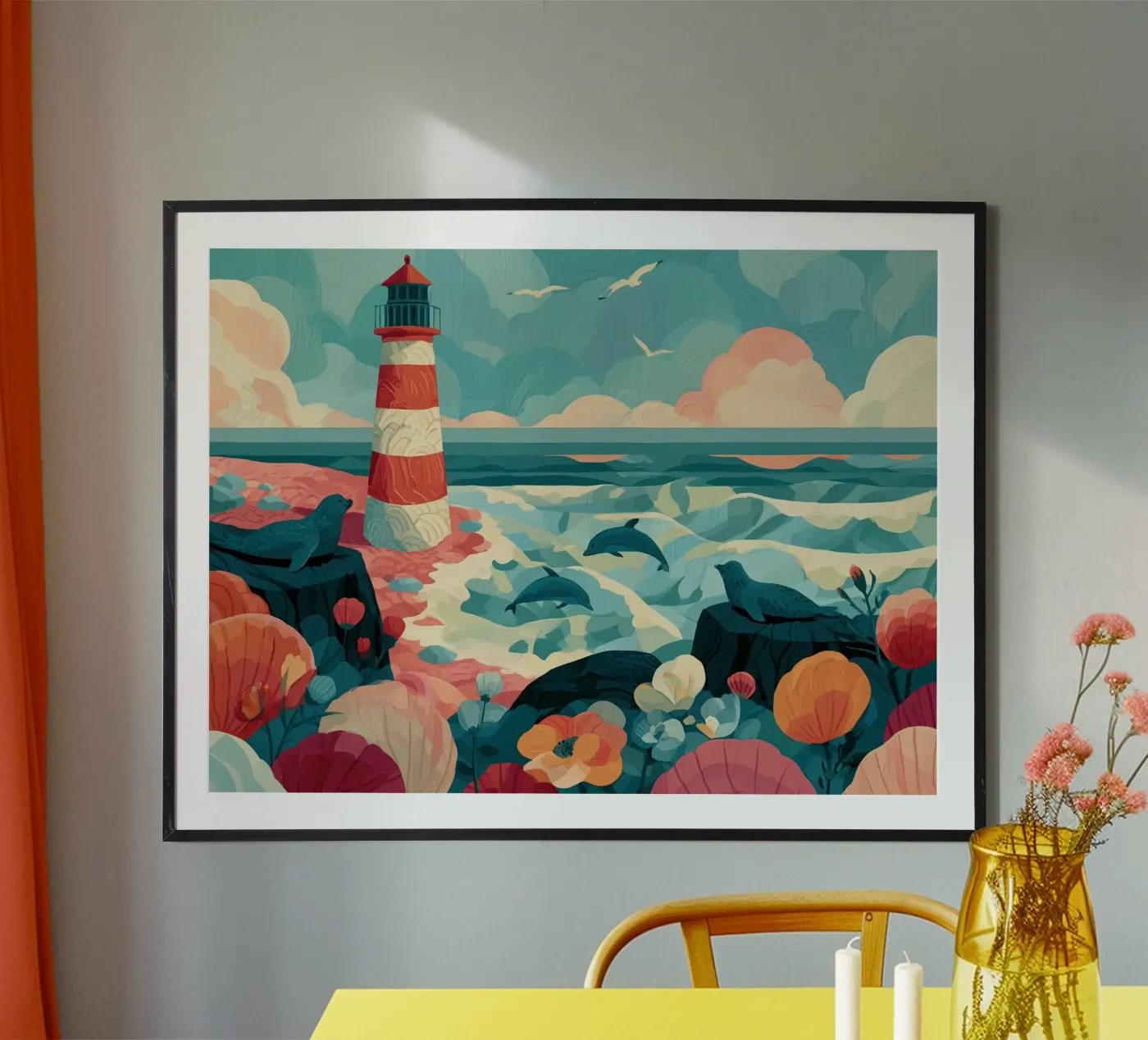 Lighthouse Lagoon poster by Kiki