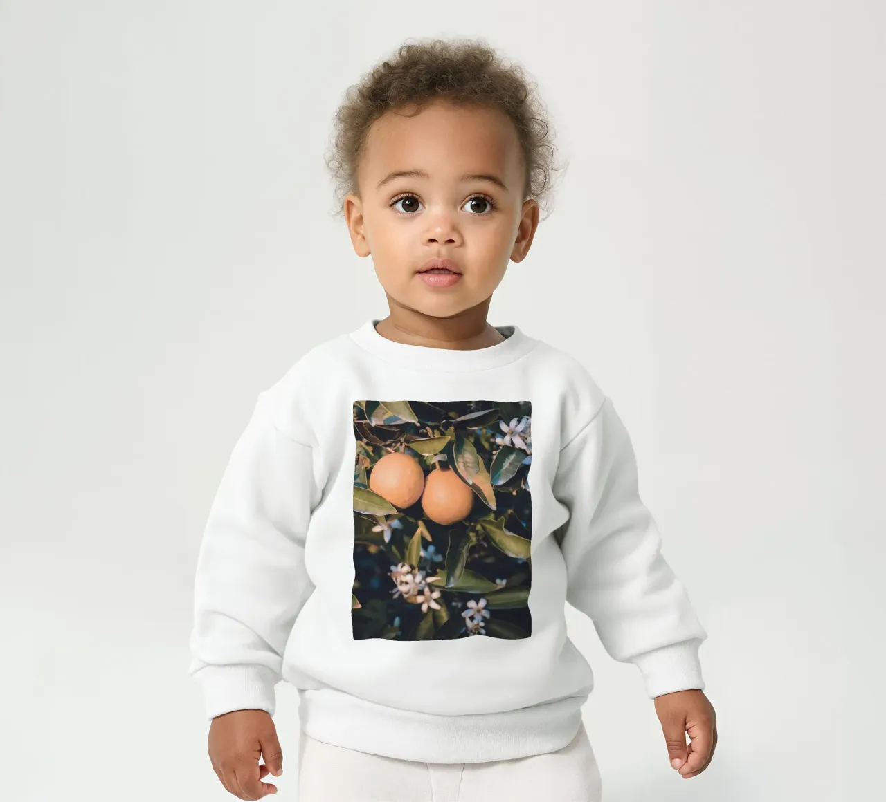 Fruchtiger Zitruszauber – Botanisches Kunstwerk Baby Sweatshirt von Whole©