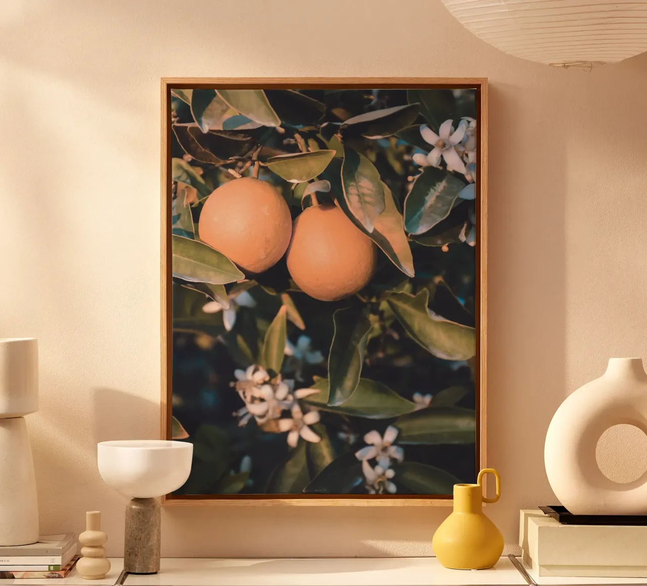 Fruity citrus magic - Botanical work of art canvas with Floater frame by Whole©
