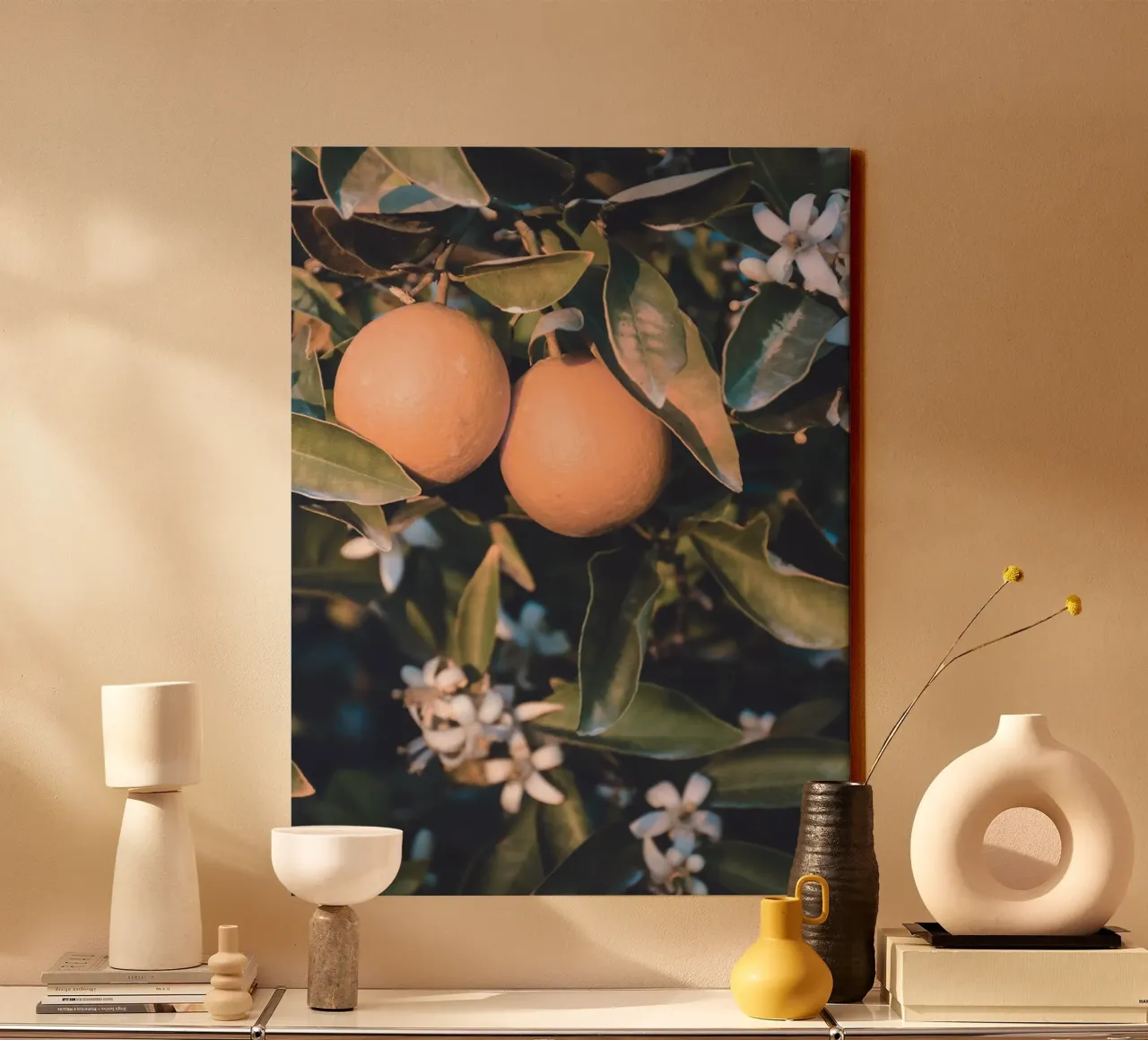 Fruity citrus magic - Botanical work of art canvas with Floater frame by Whole©