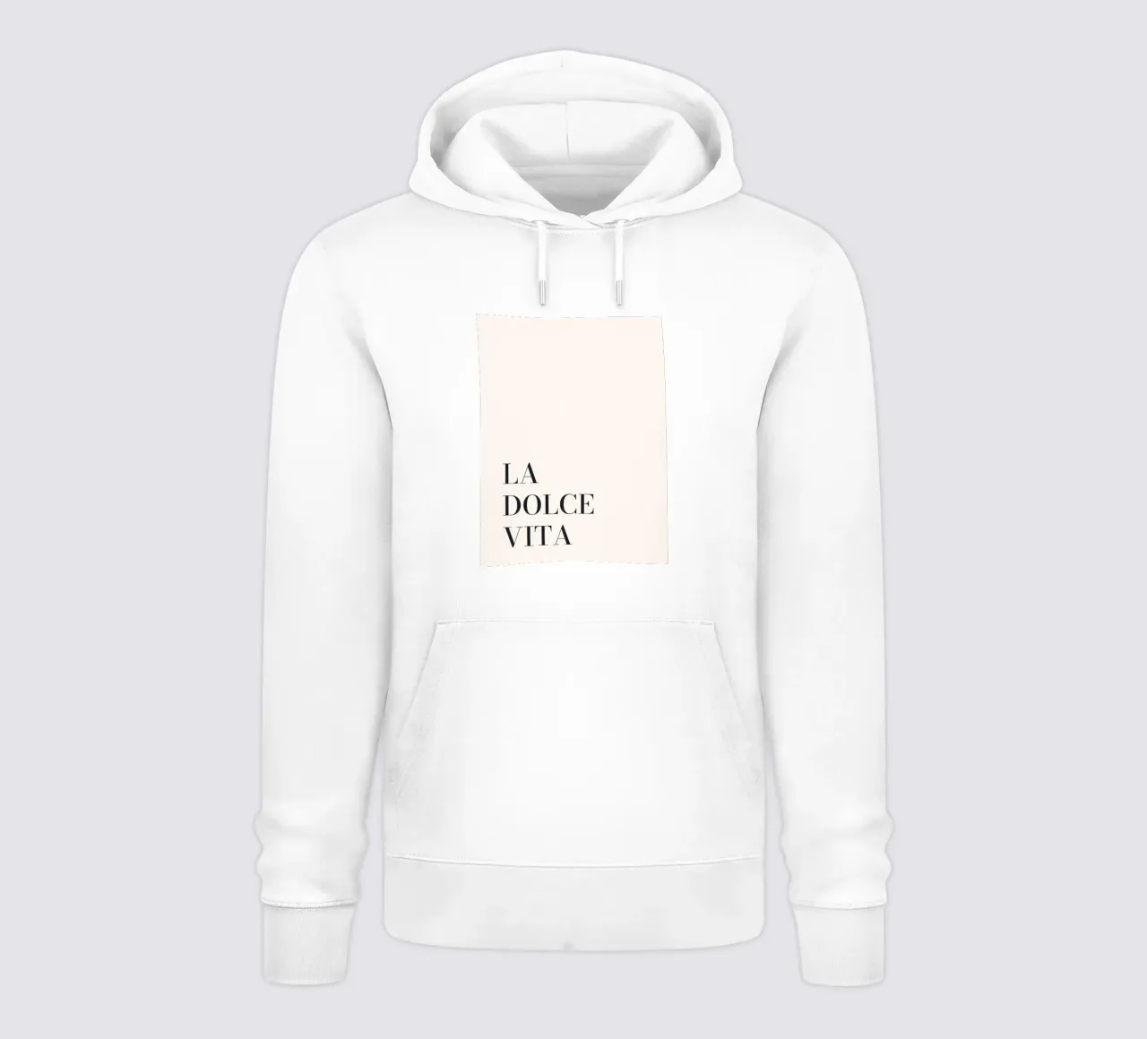 La Dolce Vita - Design tipografico minimalista felpa con cappuccio da Whole©