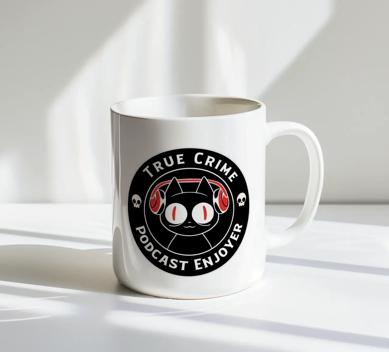 True Crime Podcast Listener Cat tazza in ceramica da Tobe Fonseca