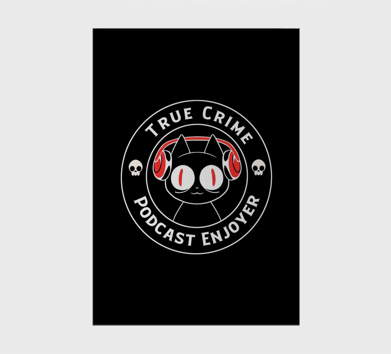 True Crime Podcast Listener Cat notebook by Tobe Fonseca