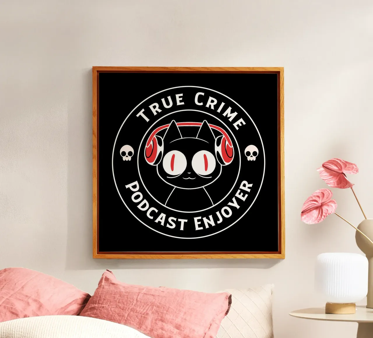 True Crime Podcast Listener Cat plexiglass da Tobe Fonseca