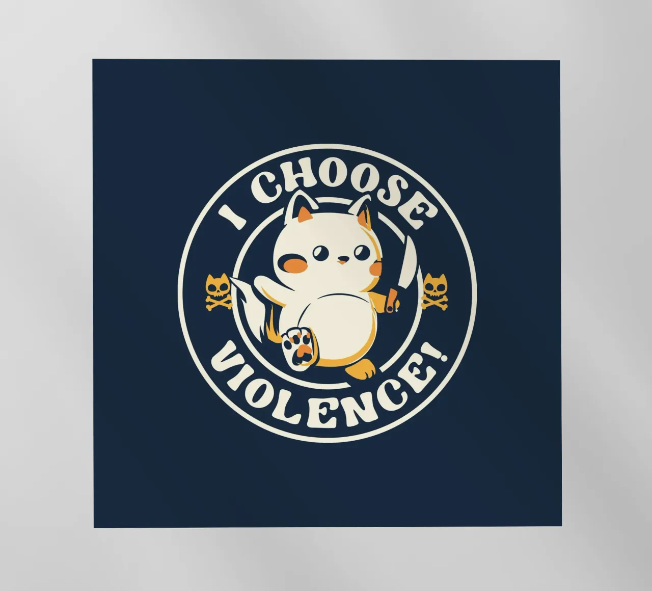 I Choose Violence Cat pellicola backlit da Tobe Fonseca