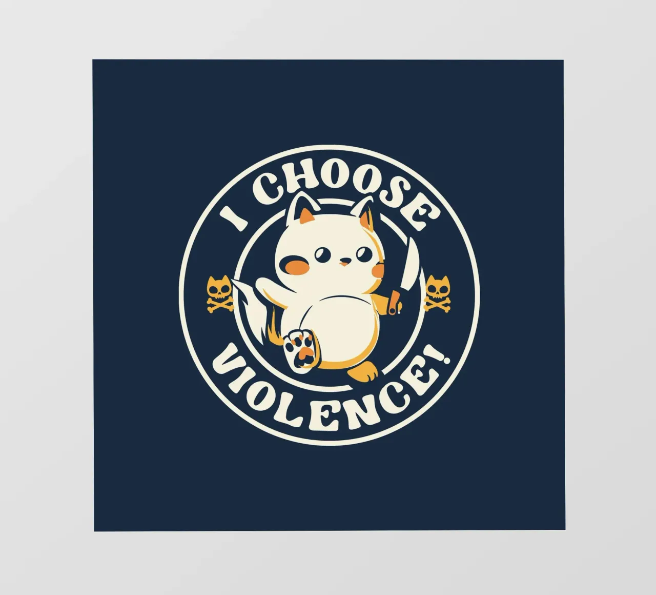 I Choose Violence Cat pellicola backlit da Tobe Fonseca