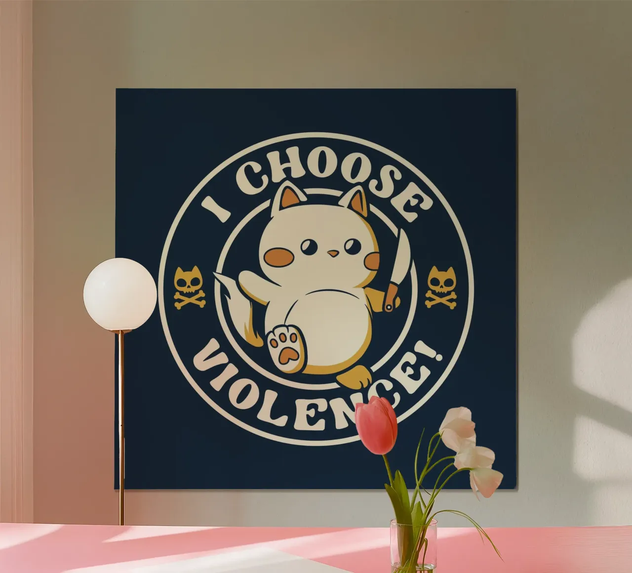 I Choose Violence Cat poster da Tobe Fonseca