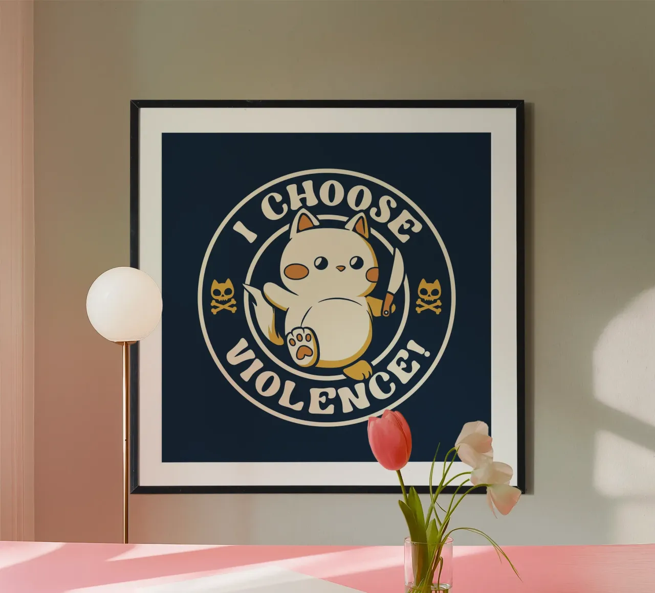 I Choose Violence Cat poster da Tobe Fonseca
