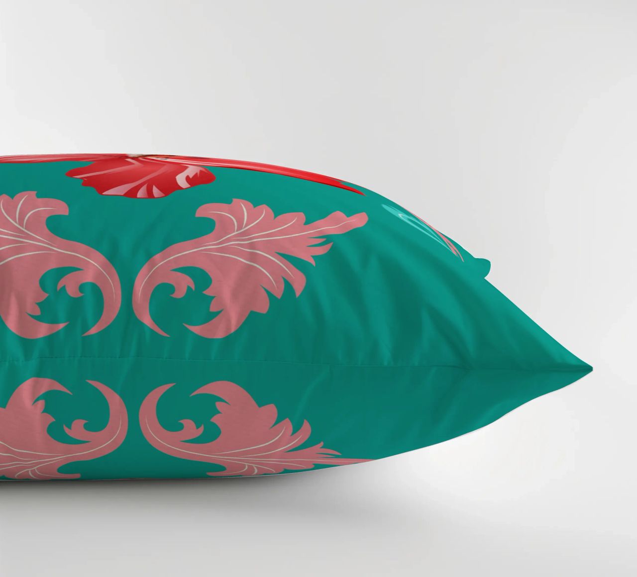 Lilies modern on turquoise. Playful, decorative pattern. decorative cushion by CalliLetters