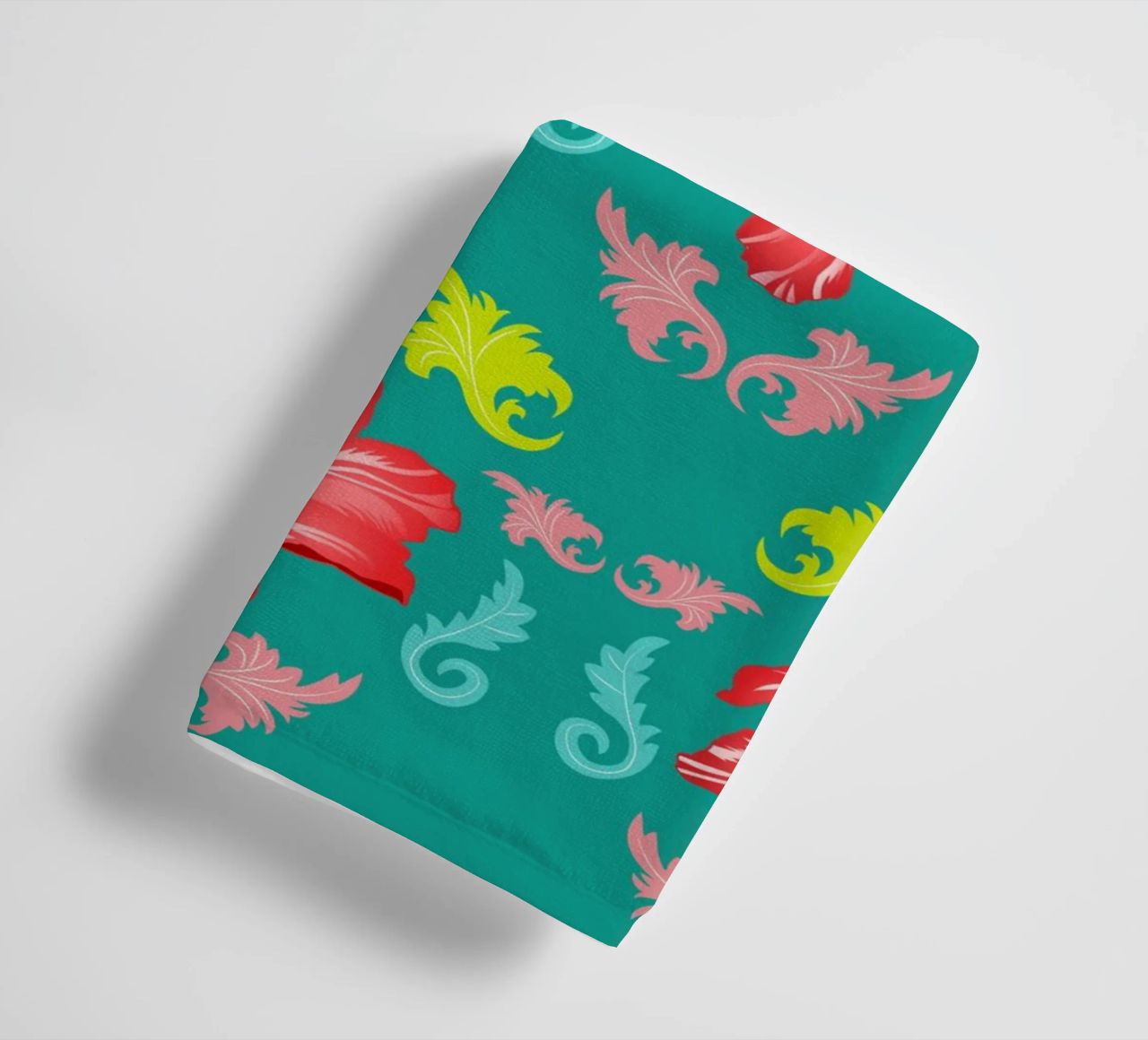 Lilies modern on turquoise. Playful, decorative pattern. towel by CalliLetters